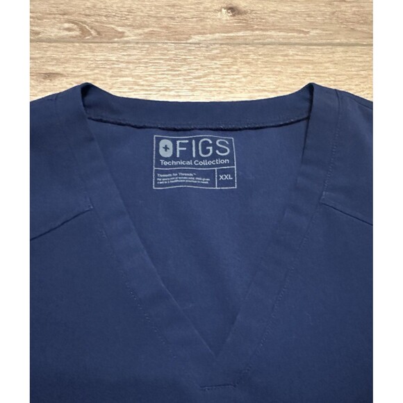 Women’s Figs Scrub Set Navy Blue Limited Top XXL & Livingston Pants XL GUC! - Picture 3 of 7